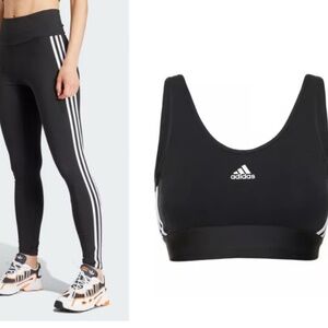 Adidas Three Stripe Leggings and Bra